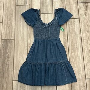 GAP Smocked Denim Dress NWT Size Small